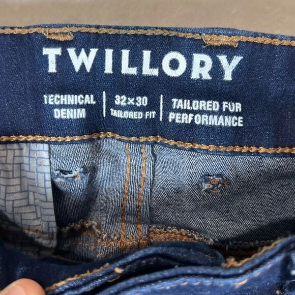Twilllory 32W 30L Tailored Fit Technical Denim Stretch Cotton Lux Designer Jeans - Picture 8 of 9